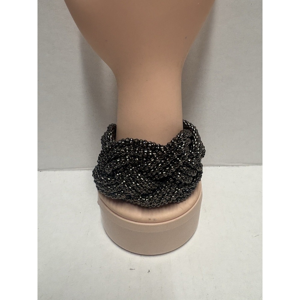 Cuff Bracelet Braided Knot Mesh‎ Bracelet Gunmetal Color
